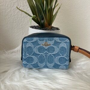 Coach Blue Denim pouch